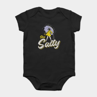 Stay Salty Girl Worn Out Baby Bodysuit